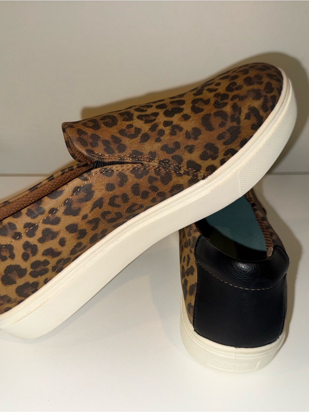 Dr. Scholl's Leopard Print Slip-On Sneakers - Brown/Black - Picture 7 of 8